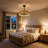 21" Rattan Boho Ceiling Fan with LED Light and Remote Control Included