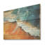 Bleu et orange, vue aérienne de plage rétro III - plage sur bois-1440776430