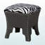 Tabouret d'appoint avec têtes de clou brun Koa