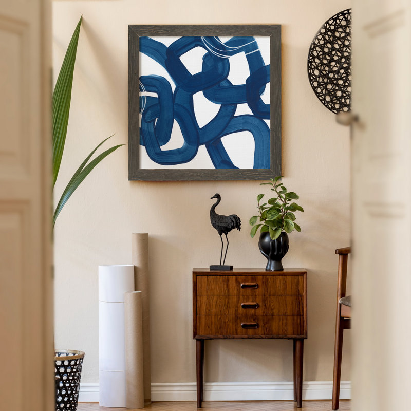 Bobine IX-impression sur toile encadrée, H 21 po x l 21 po x P 1 po, Cadre gris