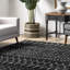 Tapis marocain Cantin pour le salon, la salle à manger et la cuisine, noir et blanc / ivoire-864314997