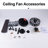 52" Luxury Crystal Ceiling Fan With Remote Control Kit