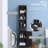 Modern Brown Multipurpose Storage Cabinet - Slim Design For Small Spaces, Open/closed Combo Storage, Classic Finish, Bathroom/bedroom Use