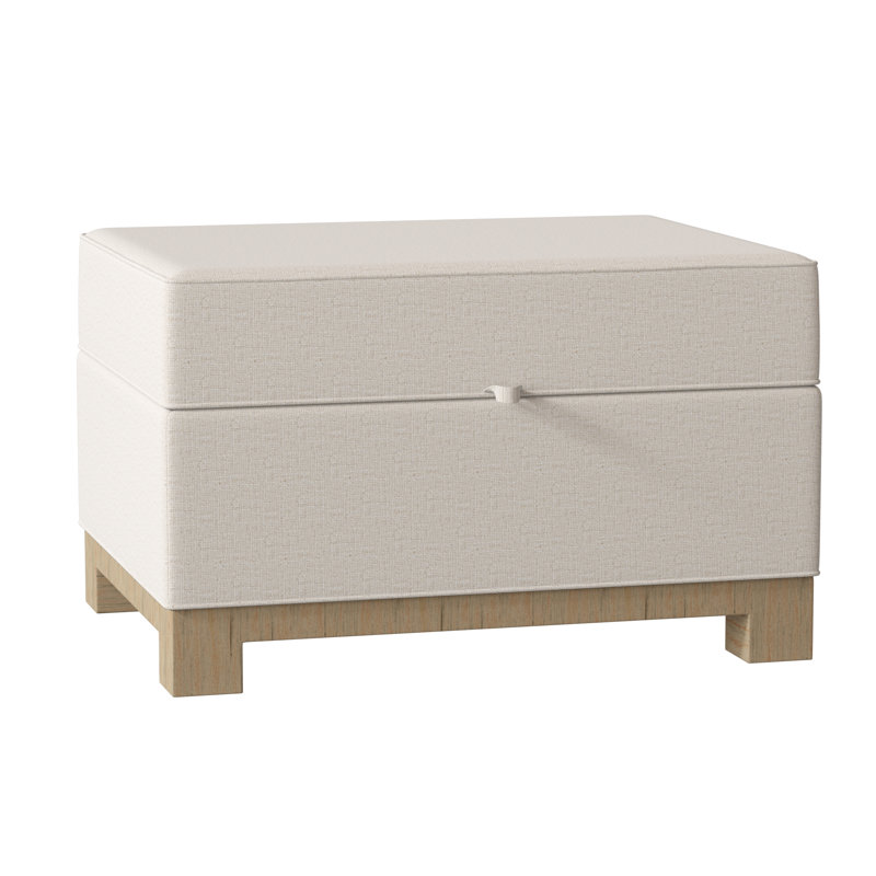 Repose-pieds rectangulaire avec rangement Brandes, Naturel, Magnolia Lola