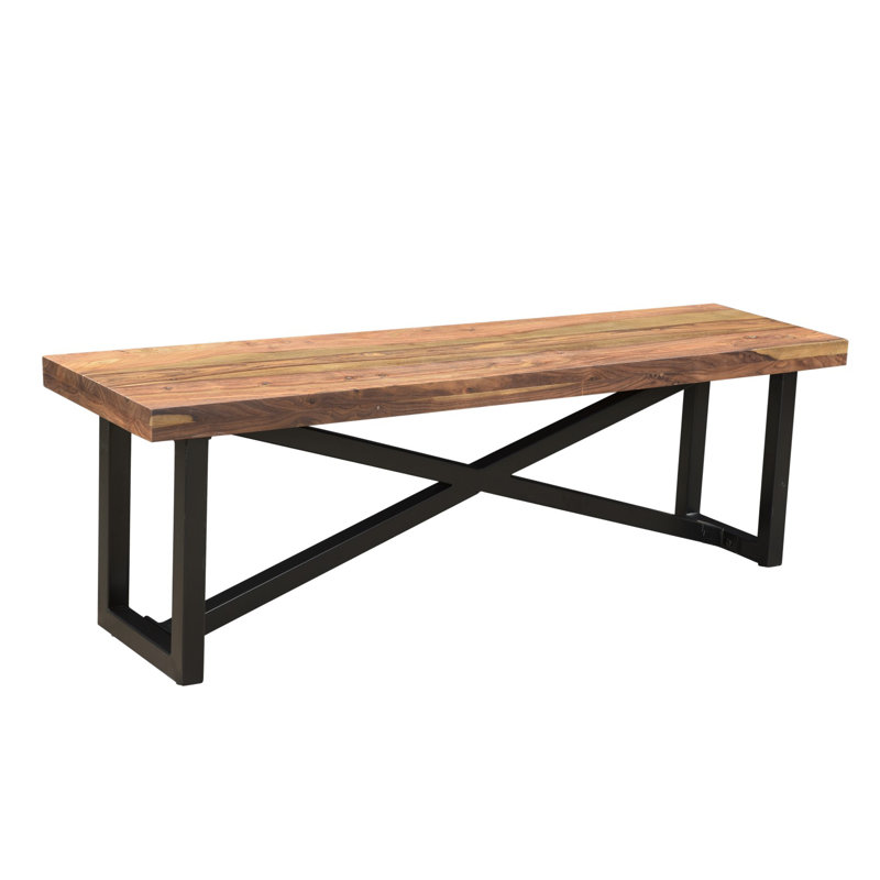 Garica Solid Wood Bench, 18" H x 60" L x 16" W