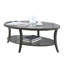 Table basse contemporaine à tablette ovale, gris