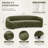 Green 92-Inch Curved Upholstered Sofa