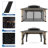 13 Ft. W x 11 Ft. D Solid Wood Patio Gazebo With Mosquito Netting