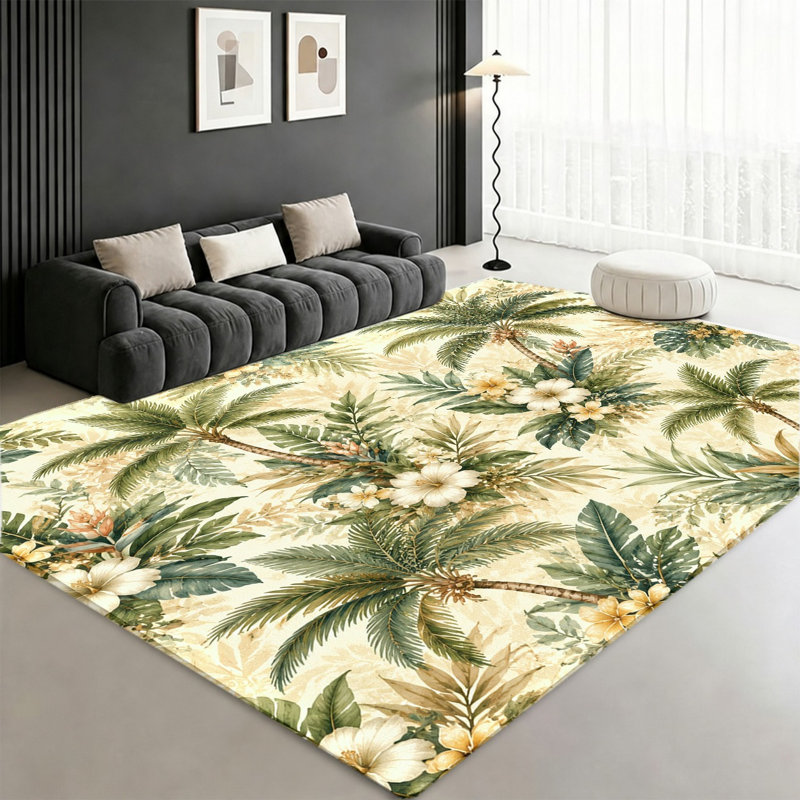 Tapis tropical Tropical Palm, Rectangle 9 pi 10 po x 6 pi 7 po (300 x 200 cm)
