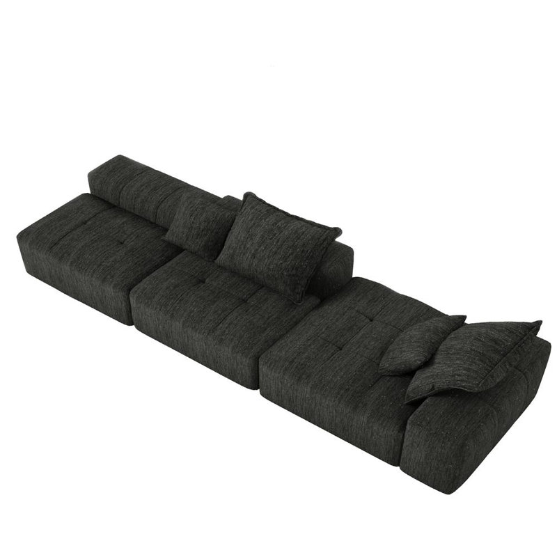 Canapé modulaire surdimensionné Modern, Noir