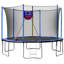 Trampoline rond extérieur pour enfants et adultes de 15 pi avec panier de basketball et filet Alvantor - bleu-124436006