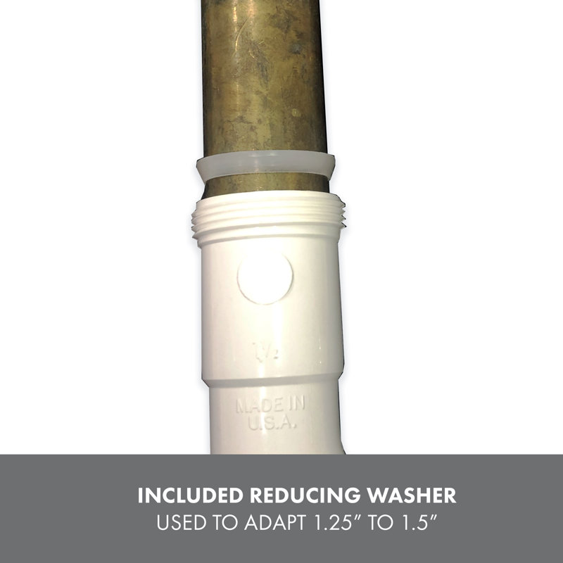 White Polypropylene P-Trap with Reducer Washer
