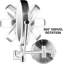Miroir de maquillage mural lumineux 7,5 po Ovente, loupe 1X et 10X, DEL ronde double face avec gradateur, bras extensible, rétractable et pliant, nickel brossé alimenté par pile USB MLW75BR1X10X-1672813176