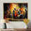 Beira jaune orange Jazz Band - art mural de danse pour le salon