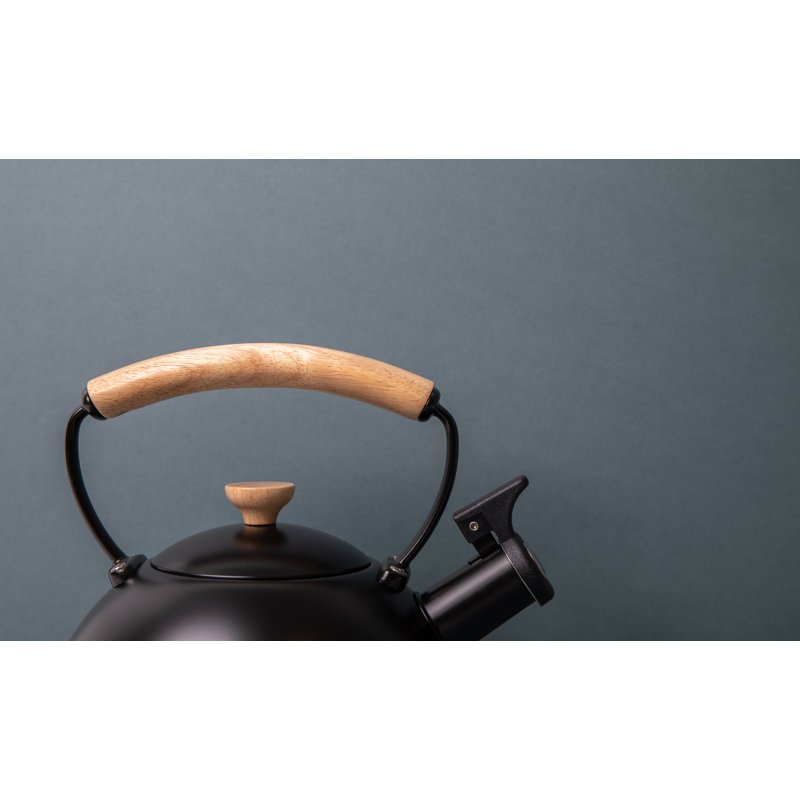 La Cafetière 1.6L Whistling Stovetop Tea Kettle, Black