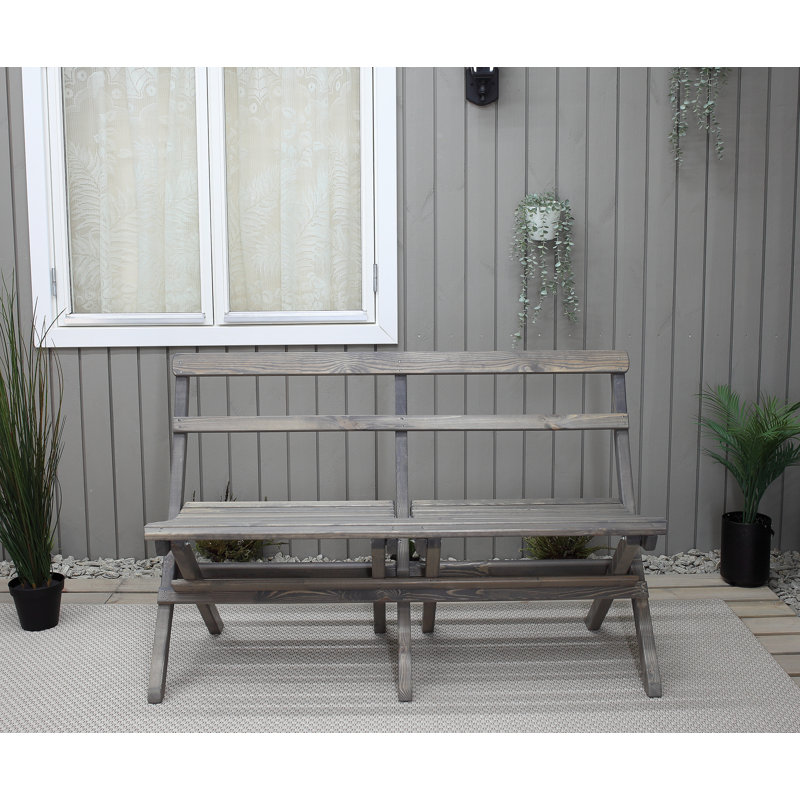 Arlot Wooden Bench, Ashgrey