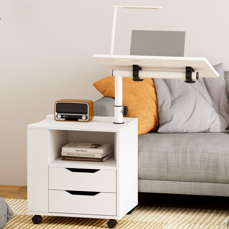 23.6'' 2-Drawer Nightstand, White