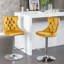 Meubles, tabourets de bar pivotants en velours d'une hauteur de siège réglable de 25 à 33 pouces, tabourets de bar modernes à base chromée avec dossier capitonné confortable pour un pub à domicile et un îlot de cuisine [ENSEMBLE DE 2 PCS]-1854220686