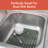 Spectrum Cora Small Sink Mat for Bottom of Sink with Raised Feet for Drainage, Thyme