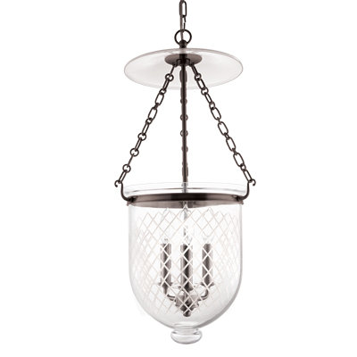 Hampton 3 - Light Pendant, Diamond, Aged Brass