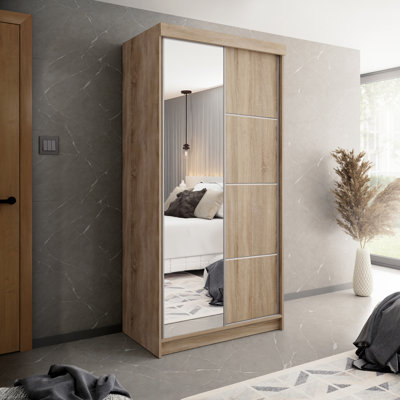 Albree 2 Door Glass Wardrobe