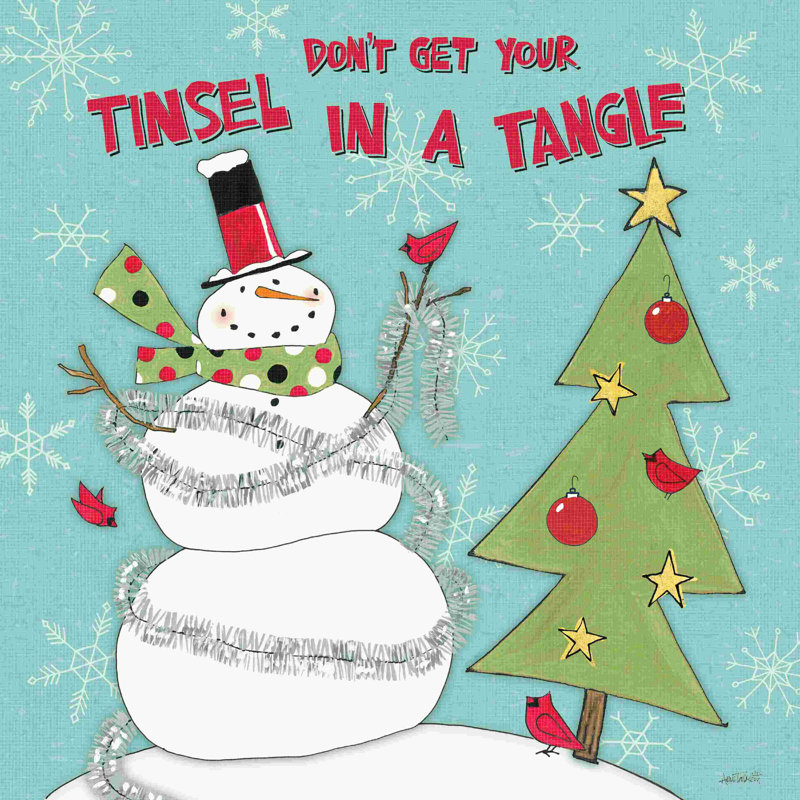" Snowman Sentiments II " by Anne Tavoletti, 12" H x 12" W