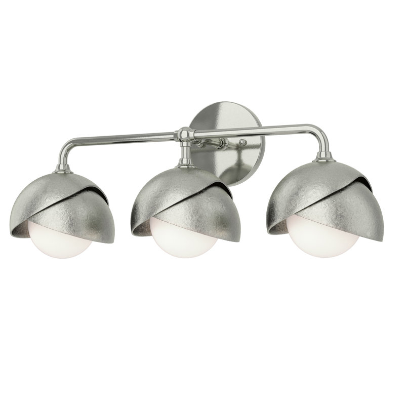 Brooklyn 3 - Light 9.2" Height Dimmable Vanity Light, Sterling, Sterling