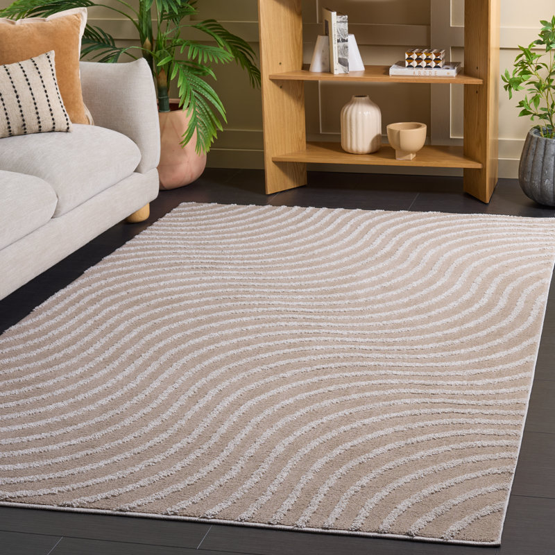 Wave Performance Abstract Indoor Rug, Rectangle 5'3" x 7'6"