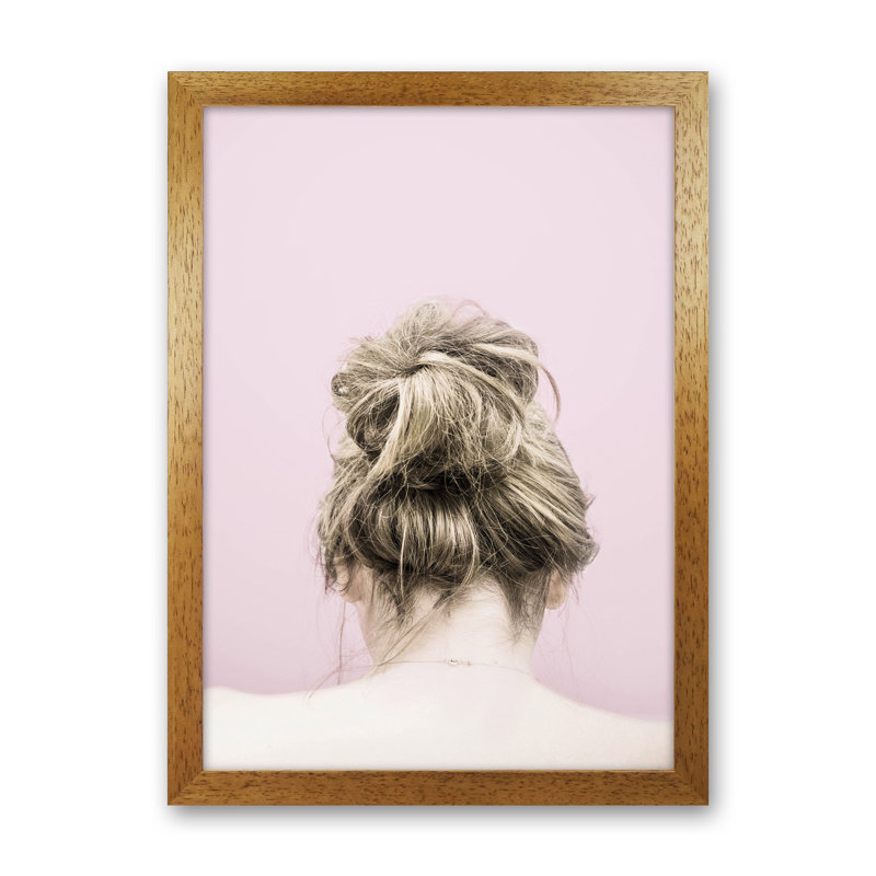 Pink Francesca by Victoria Frost - Print, 34cm H x 25cm W x 3cm D, Oak Framed