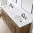 72" Engineered Stone Double Bathroom Vanity Top With Sink