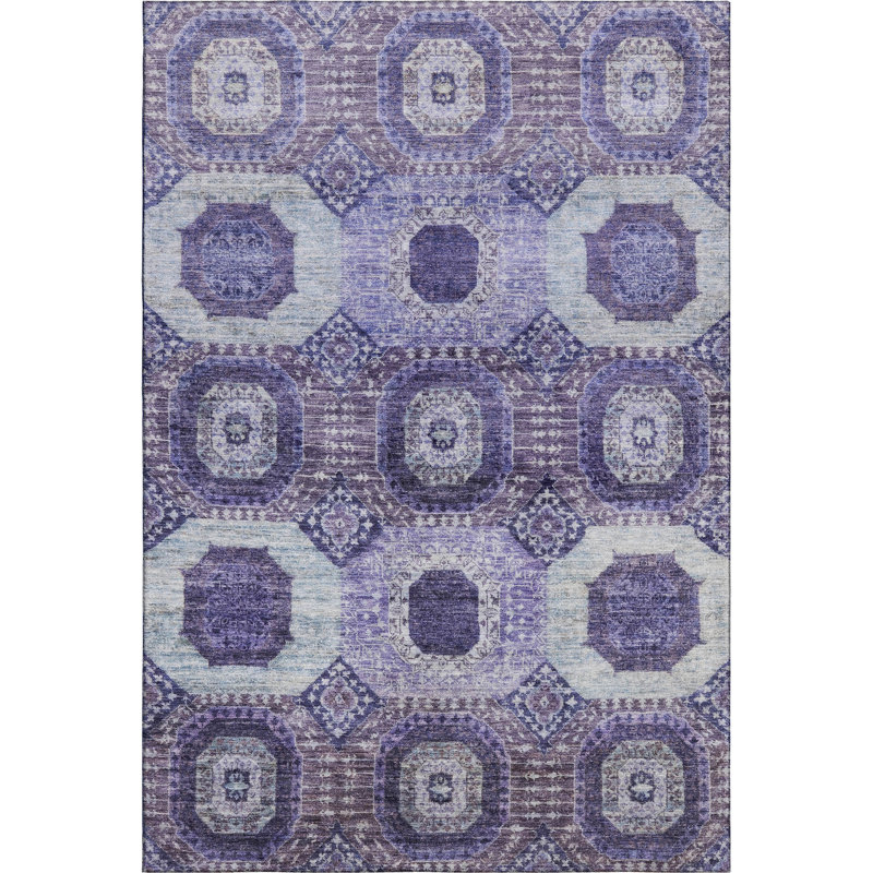 Premium Machine Washable Alaina AMF1926 Panels Rug, Rectangle 10' x 14'