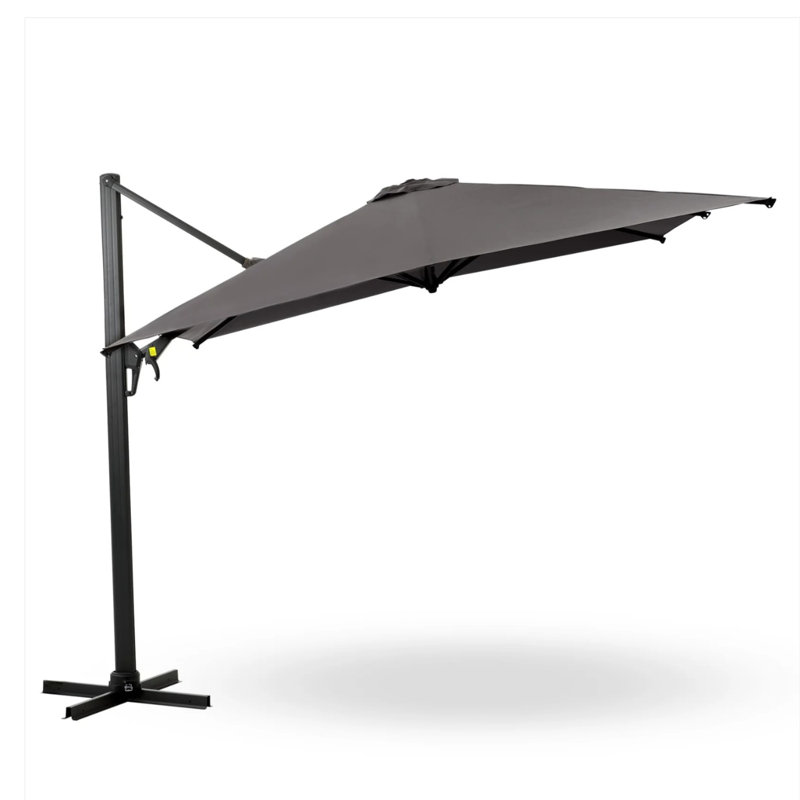 Parasol de grande taille rectangulaire en aluminium 10 pi, Gris