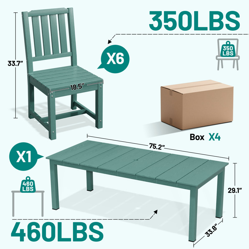 Fauteuil de salle à manger de patio, Bleu