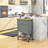 Narrow Rolling Kitchen Island with Rubberwood Top, Storage Drawer, and Cabinet for Space-Saving Convenience-988681360