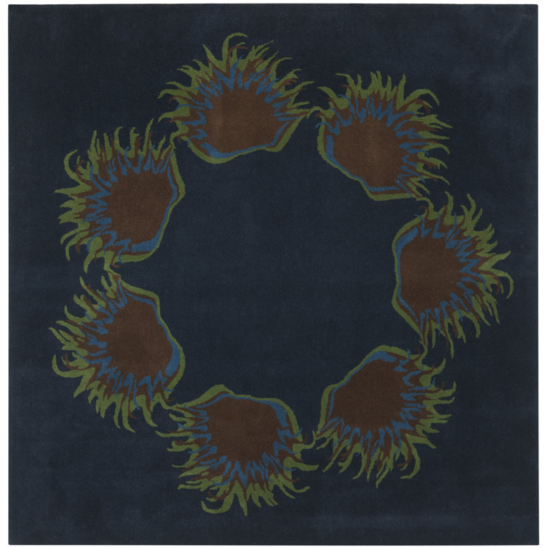 Tapis en laine touffeté à la main Dorthy, Carré 7 pi 6 po