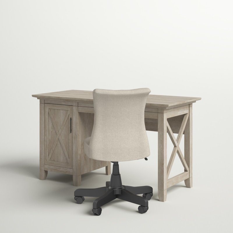 Ozro Computer Desk, Washed Gray