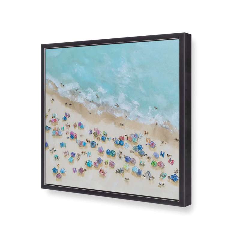 «Summer Crowd», reproduction d'art, H 13,75 po x l 13,75 po, Zinc patiné