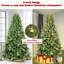 Arbre de Noël artificiel pré-éclairé avec lumières blanc chaud et embouts de branches mixtes en PVC / PE-1223990255