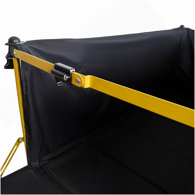 67 wagons de plage très longs et robustes 67-1 / 2po avec hayon ouvert et roues tout-terrain, capacité de 480 lb, cadre ultra-stable breveté, aucun assemblage requis, noir