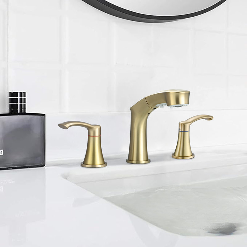 2-handle Bathroom Faucet, Brushed Gold