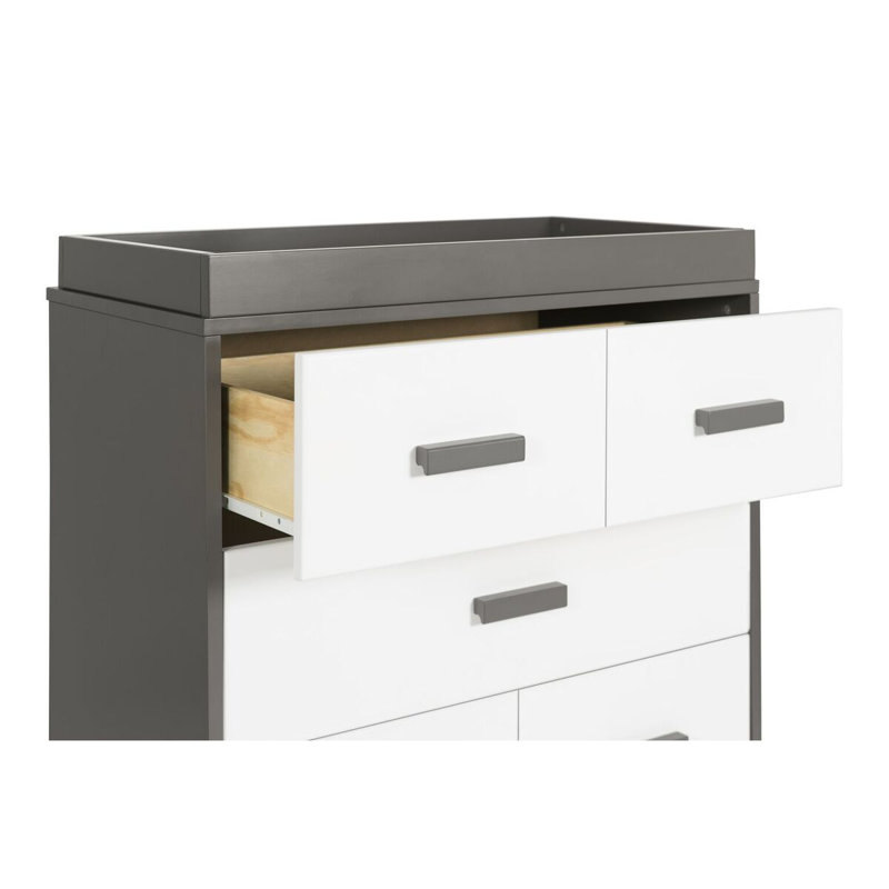 Scoot 3 Drawer Changing Table, Slate/White