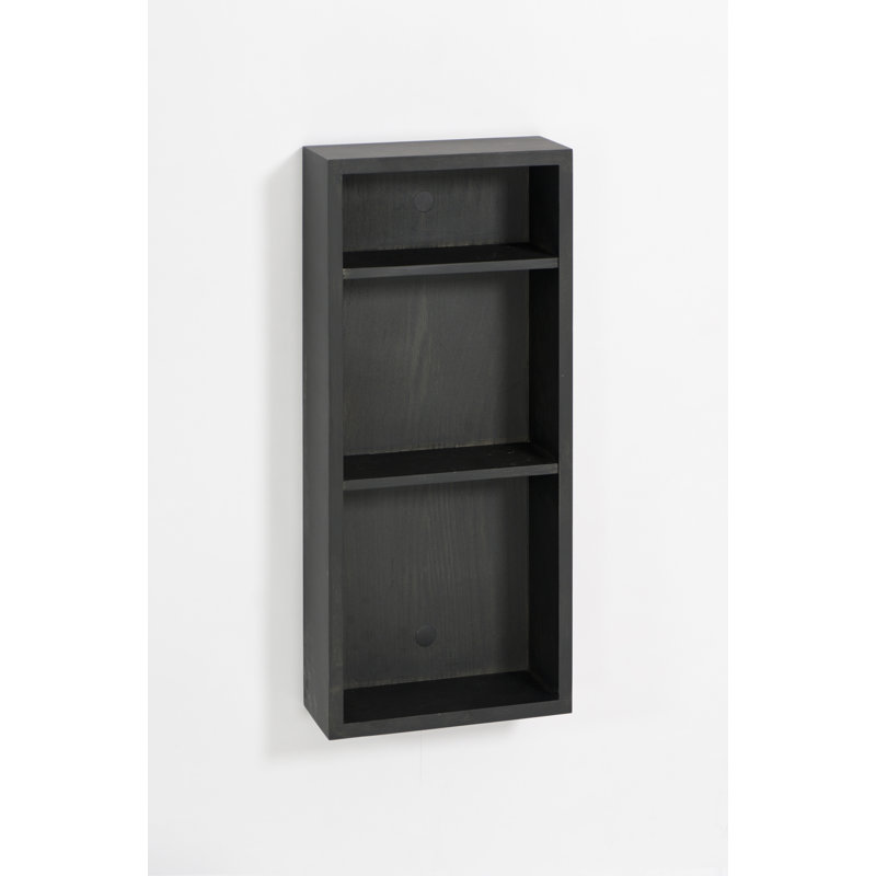 Mendocino Wall Bathroom Shelves, Black