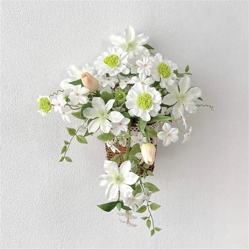 Fleur artificielle murale