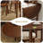 Retro Nut-Brown Oval Solid Wood Dining Table
