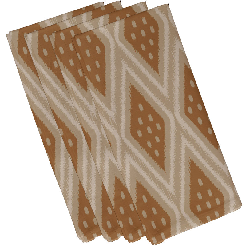 Ensemble de serviettes 4 pièces Sabrina, L 18 po x L 18 po, Taupe / brun