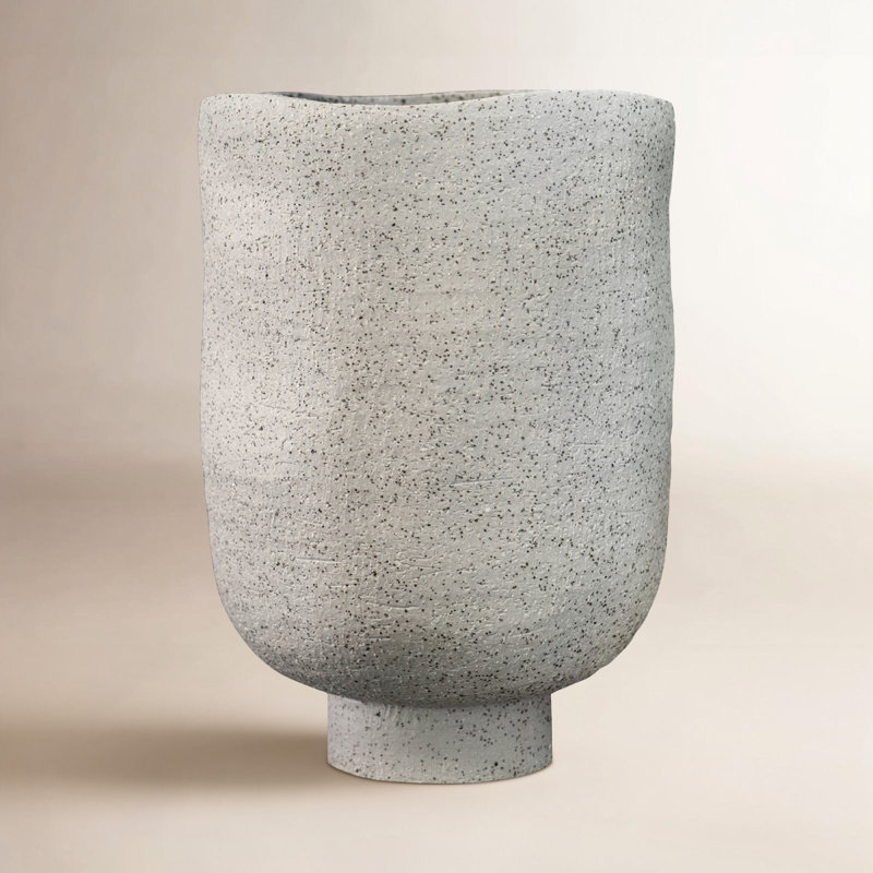 Beirne Earthenware Table Vase, White
