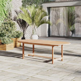 Bradley-John Extendable Oval Teak Outdoor Dining Table