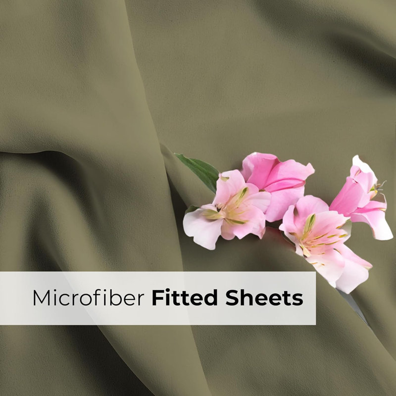 Extra Deep Pocket Fitted Sheet Only, Cooling & Breathable Bed Sheet, Soft, Fits 18–24 Inch Mattress, Sage Green, Twin XL