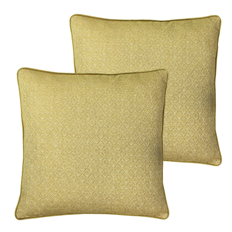 Square Throw Cushion, Ochre