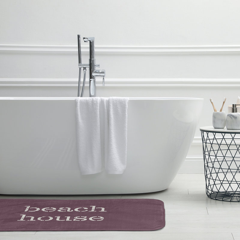 Tapis de bain Beach, L 21 po x L 34 po, Mauve